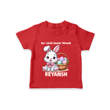Personalized Easter T-Shirt – Our Little Easter Miracle with Name - RED - 0-5 Months Old (Chest 17")