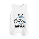 Mini Bunny Personalized Romper Suit – Cute Easter Outfit with Name - WHITE - New Born (Chest 18")