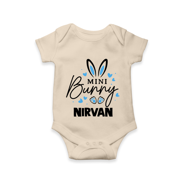 Mini Bunny Personalized Romper – Cute Easter Outfit with Name - IVORY - New Born (Chest 14")