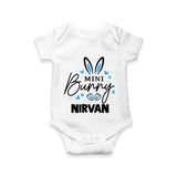 Mini Bunny Personalized Romper – Cute Easter Outfit with Name - WHITE - New Born (Chest 14")