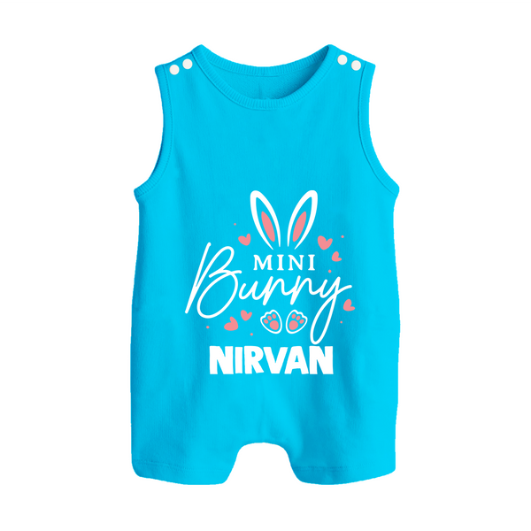 Mini Bunny Personalized Romper Suit – Cute Easter Outfit with Name - SKY BLUE - New Born (Chest 18")