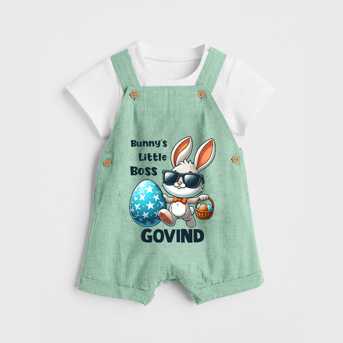 Bunny’s Little Boss Personalized Dungaree – Cool Easter Bunny Outfit