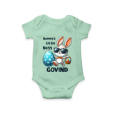 Bunny’s Little Boss Personalized Romper – Cool Easter Bunny Outfit - MINT GREEN - New Born (Chest 14")