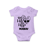 Too Hip to Hop Personalized Romper – Cool Easter Outfit - LILAC - New Born (Chest 14")