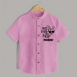 Too Hip to Hop Personalized Shirt – Cool Easter Outfit - BABY PINK - 0 - 6 Months Old (Chest 23")