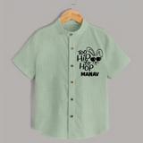 Too Hip to Hop Personalized Shirt – Cool Easter Outfit - MINT GREEN - 0 - 6 Months Old (Chest 23")