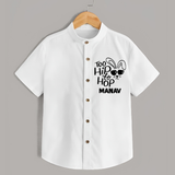 Too Hip to Hop Personalized Shirt – Cool Easter Outfit - WHITE - 0 - 6 Months Old (Chest 23")