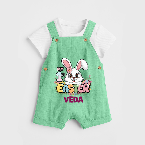 My First Easter Personalized Dungaree –  Easter Outfit - GREEN - 0 - 5 Months Old (Chest 18")