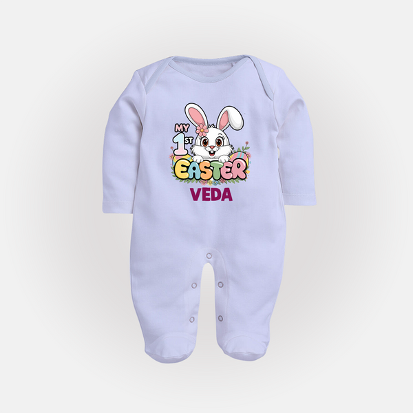 My First Easter Personalized Fullbody suit –  Easter Outfit - BABY BLUE - New Born (Chest 7.5")