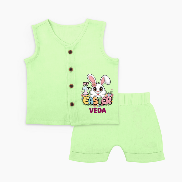 My First Easter Personalized Jabla Set –  Easter Outfit - PASTEL GREEN - 0 - 3 Months Old (Chest 9.8")