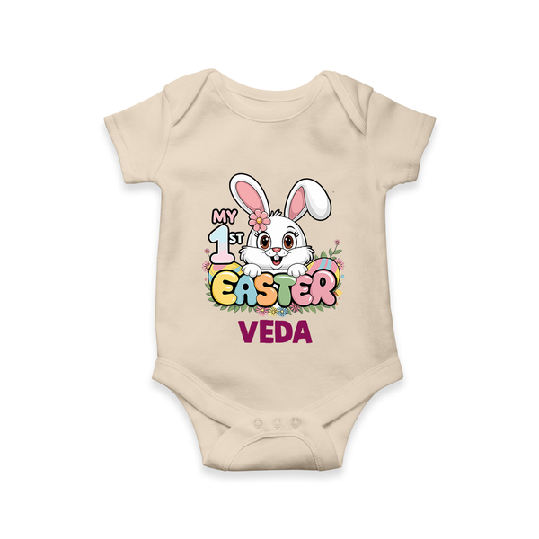 My First Easter Personalized Romper –  Easter Outfit - IVORY - New Born (Chest 14")