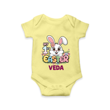 My First Easter Personalized Romper –  Easter Outfit - PASTEL YELLOW - New Born (Chest 14")