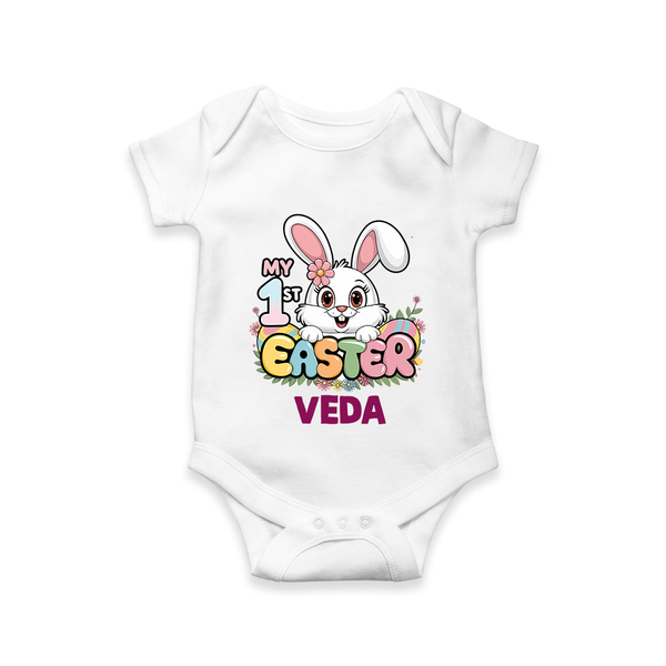 My First Easter Personalized Romper –  Easter Outfit - WHITE - New Born (Chest 14")