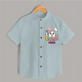 My First Easter Personalized Shirt –  Easter Outfit - ARCTIC BLUE - 0 - 6 Months Old (Chest 23")