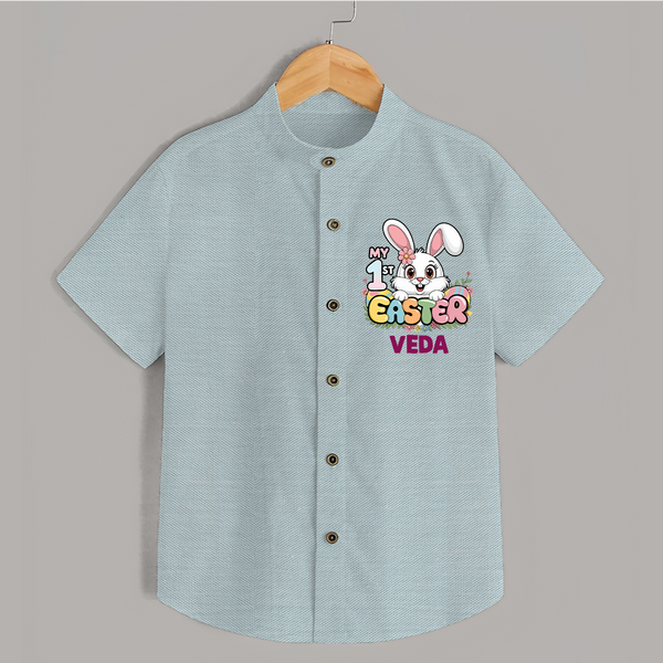 My First Easter Personalized Shirt –  Easter Outfit - ARCTIC BLUE - 0 - 6 Months Old (Chest 23")