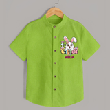 My First Easter Personalized Shirt –  Easter Outfit - LIME GREEN - 0 - 6 Months Old (Chest 23")