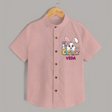 My First Easter Personalized Shirt –  Easter Outfit - PEACH - 0 - 6 Months Old (Chest 23")
