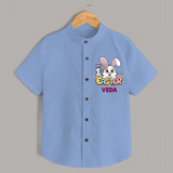 My First Easter Personalized Shirt –  Easter Outfit - SKY BLUE - 0 - 6 Months Old (Chest 23")