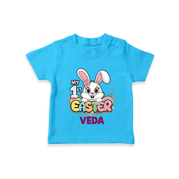 My First Easter Personalized T-Shirt –  Easter Outfit - SKY BLUE - 0-5 Months Old (Chest 17")