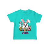 My First Easter Personalized T-Shirt –  Easter Outfit - TEAL - 0-5 Months Old (Chest 17")