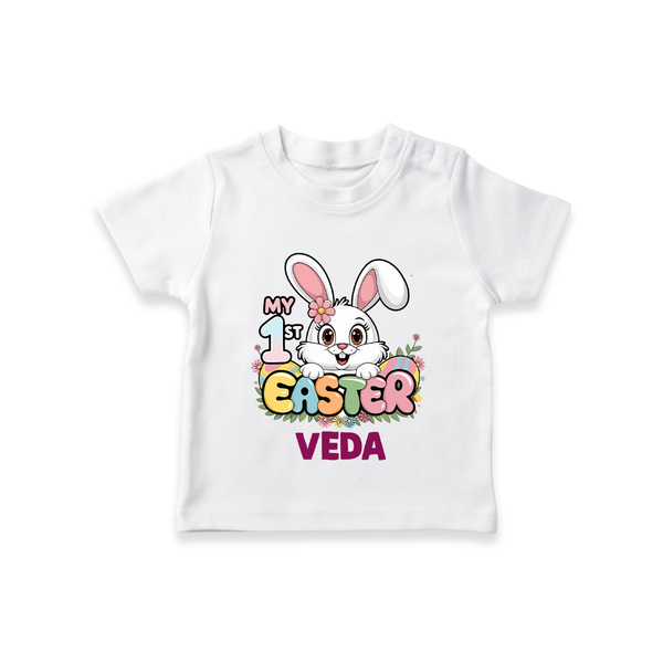 My First Easter Personalized T-Shirt –  Easter Outfit - WHITE - 0-5 Months Old (Chest 17")