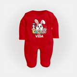 My First Easter Personalized Fullbody suit –  Easter Outfit - RED - New Born (Chest 7.5")