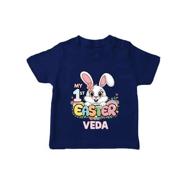 My First Easter Personalized T-Shirt –  Easter Outfit - NAVY BLUE - 0-5 Months Old (Chest 17")