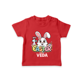 My First Easter Personalized T-Shirt –  Easter Outfit - RED - 0-5 Months Old (Chest 17")