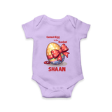 Cutest Egg in the Basket Personalized Romper – Easter Gift Outfit - LILAC - New Born (Chest 14")