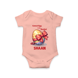 Cutest Egg in the Basket Personalized Romper – Easter Gift Outfit - PEACH - New Born (Chest 14")