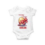 Cutest Egg in the Basket Personalized Romper – Easter Gift Outfit - WHITE - New Born (Chest 14")