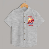 Cutest Egg in the Basket Personalized Shirt – Easter Gift Outfit - GREY - 0 - 6 Months Old (Chest 23")