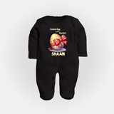 Cutest Egg in the Basket Personalized Fullbody suit – Easter Gift Outfit - BLACK - New Born (Chest 7.5")