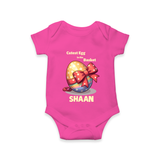 Cutest Egg in the Basket Personalized Romper – Easter Gift Outfit - HOT PINK - New Born (Chest 14")