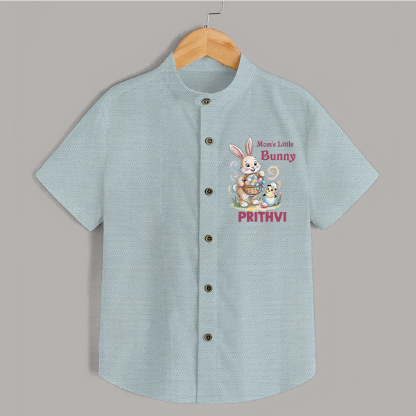 Mom’s Little Bunny Personalized Shirt – Cute Easter Outfit - ARCTIC BLUE - 0 - 6 Months Old (Chest 23")