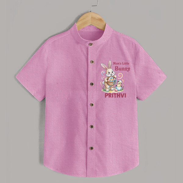 Mom’s Little Bunny Personalized Shirt – Cute Easter Outfit - BABY PINK - 0 - 6 Months Old (Chest 23")