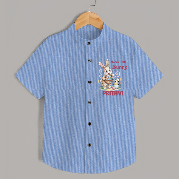 Mom’s Little Bunny Personalized Shirt – Cute Easter Outfit - SKY BLUE - 0 - 6 Months Old (Chest 23")
