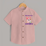 Little Bunny Queen Personalized Shirt – Adorable Easter Outfit - PEACH - 0 - 6 Months Old (Chest 23")