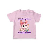 Little Bunny Queen Personalized T-Shirt – Adorable Easter Outfit - BABY PINK - 0-5 Months Old (Chest 17")