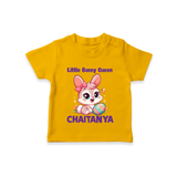 Little Bunny Queen Personalized T-Shirt – Adorable Easter Outfit - CHROME YELLOW - 0-5 Months Old (Chest 17")