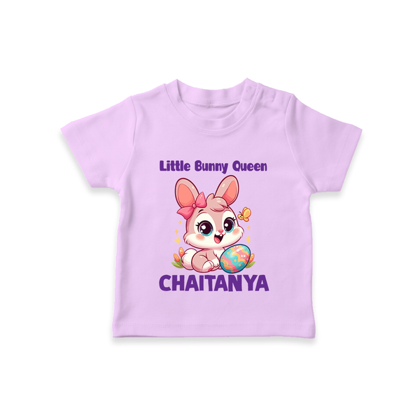 Little Bunny Queen Personalized T-Shirt – Adorable Easter Outfit - LILAC - 0-5 Months Old (Chest 17")