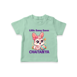 Little Bunny Queen Personalized T-Shirt – Adorable Easter Outfit - MINT GREEN - 0-5 Months Old (Chest 17")