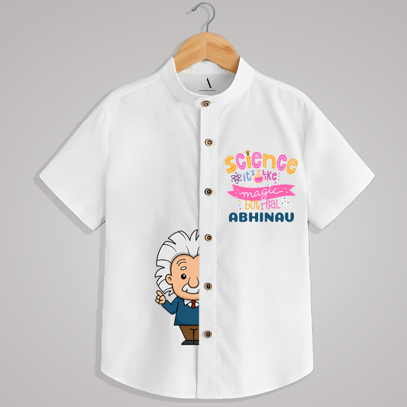 "Einstein & Science" - Quirky Casual shirt with customised name
