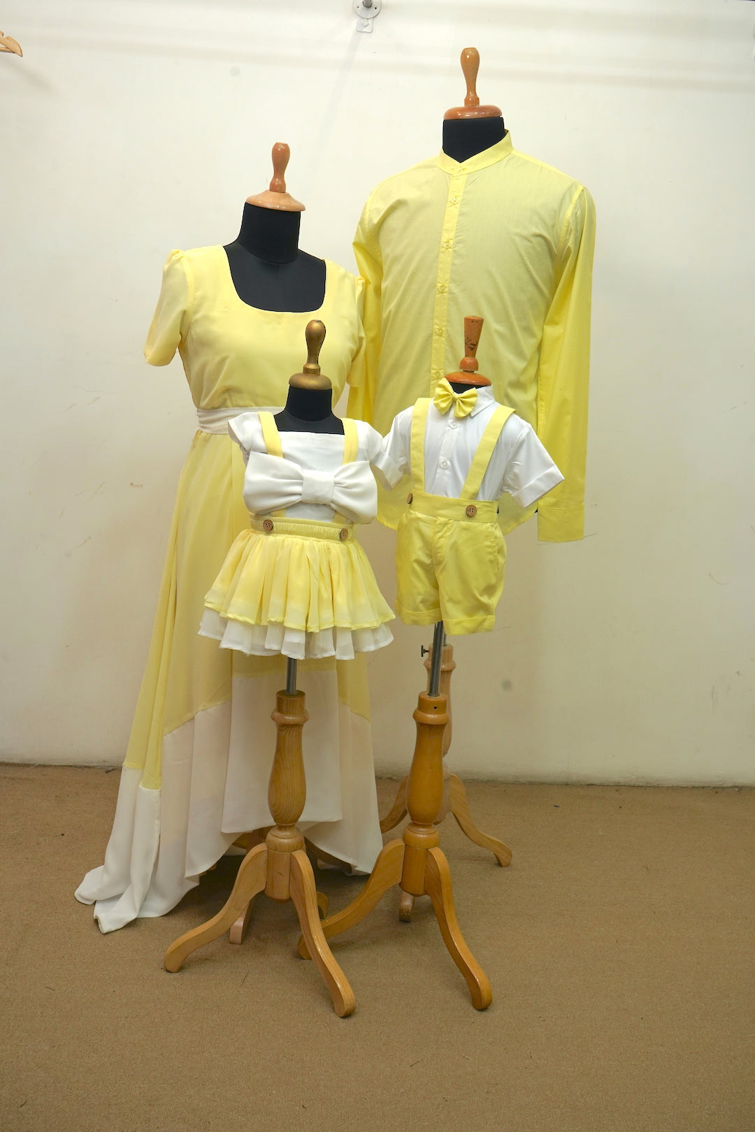 Yellow Matching Set Yellow & White Family Matching Set – Summer Coordinated Outfits for Mom ...