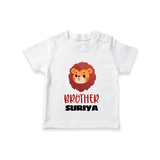 Brother T-shirt | Personalized T-shirt for Your Little Brother - WHITE - 0-5 Months Old (Chest 17")