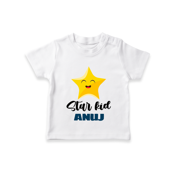 Star Kid T-shirt | Personalized T-shirt for Your Little Star - WHITE - 0-5 Months Old (Chest 17")