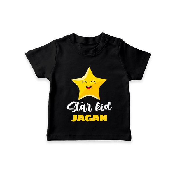 Star Kid T-shirt | Personalized T-shirt for Your Little Star - BLACK - 0-5 Months Old (Chest 17")