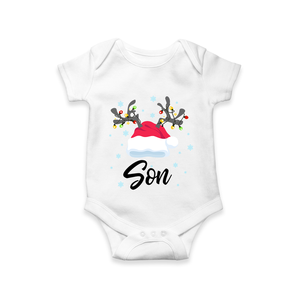 Son Romper / Onesie | Personalized Romper / Onesie for Your Son - WHITE - New Born (Chest 14")