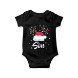 Son Romper / Onesie | Personalized Romper / Onesie for Your Son - BLACK - New Born (Chest 14")