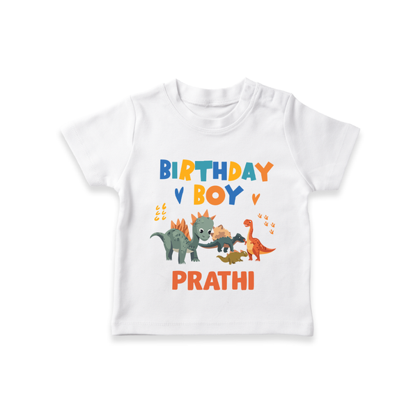 Birthday Boy T-shirt | Personalized Kids T-shirt for Birthday Celebrations - WHITE - 0-5 Months Old (Chest 17")